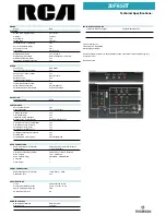 Preview for 2 page of RCA 20F650T Specification Sheet