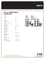 Preview for 2 page of RCA 20V412T Specification Sheet