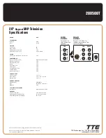 Preview for 2 page of RCA 20V500T Specification Sheet