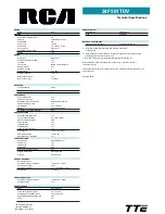 Preview for 2 page of RCA 24F501TDV Technical Specifications