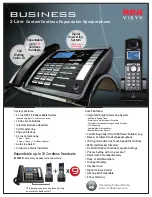 RCA 25255RE2 - ViSYS Cordless Phone Base Station Specifications preview