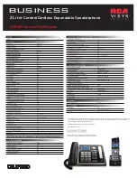 Preview for 2 page of RCA 25255RE2 - ViSYS Cordless Phone Base Station Specifications