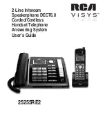 RCA 25255RE2 - ViSYS Cordless Phone Base Station User Manual preview