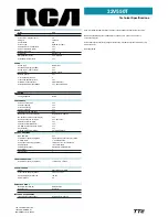 Preview for 2 page of RCA 32V550T Technical Specifications