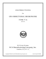 RCA 77-A Instructions Manual preview