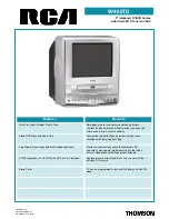 Preview for 1 page of RCA 9V400TD Technical Specifications