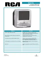 Preview for 1 page of RCA 9V401TD Technical Specifications