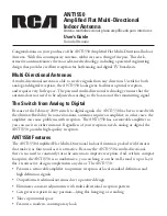 Preview for 1 page of RCA ANT1550 - HDTV / TV User Manual