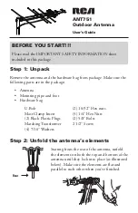 RCA ANT751 - Outdoor Antenna Optimized User Manual preview