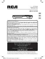 RCA BRC11072E User Manual preview