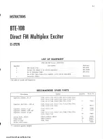 Preview for 1 page of RCA BTE-10B Instructions Manual