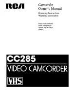 RCA CC-285 Owner'S Manual preview