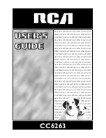 Preview for 1 page of RCA CC6263 User Manual