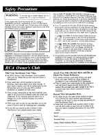 Предварительный просмотр 2 страницы RCA ColorTrak 2000 Owner'S Manual