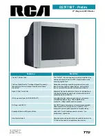 Preview for 1 page of RCA D27F750T Specifications