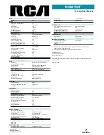 Preview for 2 page of RCA D30W750T Specification Sheet