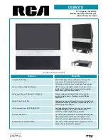 RCA D52W27D Specification Sheet preview