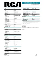 Предварительный просмотр 2 страницы RCA D56W20 Specification Sheet