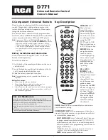RCA D771 Owner'S Manual preview