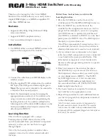 RCA DH3HSL User Manual предпросмотр