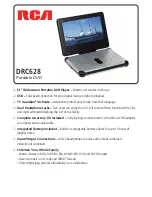 Preview for 1 page of RCA DRC628 Specifications