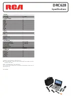 Preview for 2 page of RCA DRC628 Specifications