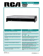 RCA DRC8000N - Progressive-Scan DVD Recorder/Player Specifications preview