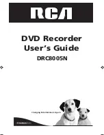 RCA DRC8005N - Progressive-Scan DVD Player/Recorder User Manual preview