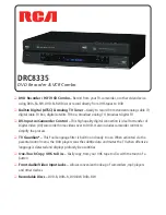 RCA DRC8335 - DVD Recorder & VCR Combo Specifications preview