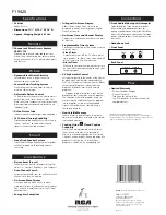 Preview for 2 page of RCA F19420 Specifications