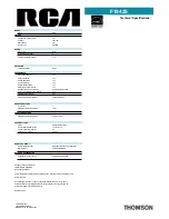 Предварительный просмотр 2 страницы RCA F19425 Specification Sheet