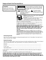 Preview for 2 page of RCA F25423 User Manual