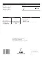 Предварительный просмотр 4 страницы RCA F25432 Brochure & Specs