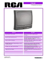 RCA F25443 Specification Sheet preview