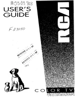 Preview for 1 page of RCA F27250 User Manual