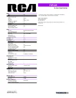 Preview for 2 page of RCA F27441 Technical Specifications