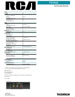 Preview for 2 page of RCA F27442 Technical Specifications