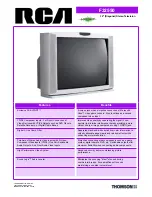 RCA F32550 Technical Specifications предпросмотр