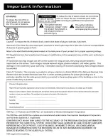 Preview for 2 page of RCA F32705YX1CL2 User Manual