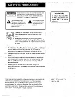 Preview for 2 page of RCA F32730 Owner'S Manual