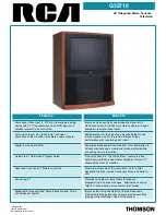 Preview for 1 page of RCA G32710 Technical Specifications