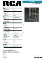 Preview for 2 page of RCA G32710 Technical Specifications