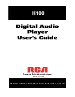 Предварительный просмотр 1 страницы RCA H100 - LYRA 4 GB Hard Drive Lyra Audio Player User Manual