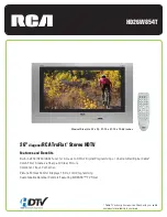 Preview for 1 page of RCA HD26W854T Specifications