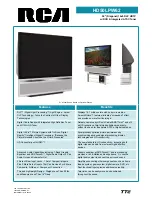 RCA HD50LPW62 Specification Sheet preview