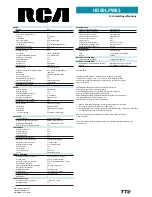 Preview for 2 page of RCA HD50LPW63 Technical Specifications