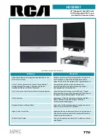 Preview for 1 page of RCA HD52W57 Specification Sheet