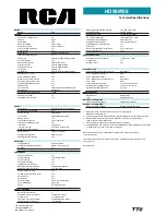 Preview for 2 page of RCA HD56W58 Technical Specifications