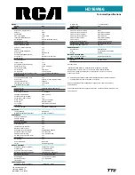 Preview for 2 page of RCA HD56W66 Specification Sheet