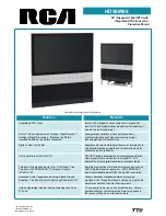 Preview for 1 page of RCA HD56W68 Technical Specifications